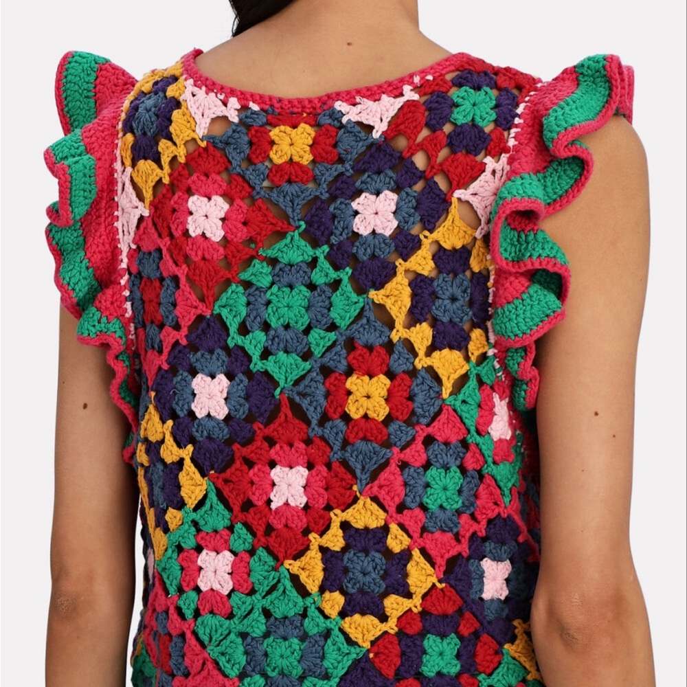 FARM Rio Multicolor Crochet Top - Picture 3 of 4